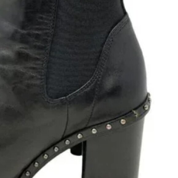 Rag & Bone Romi Black Lamb Leather Studded Ankle Strap Boots - Size 6.5 - Picture 7 of 11